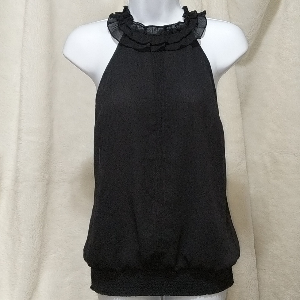 Guess black sleeveless blouse